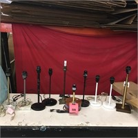 Lot of 10 Assorted ''Rod'' Table Lamps