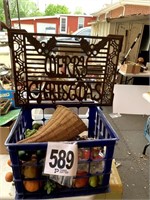 Iron Plaque And Crate With Contents (Carport)