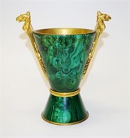Malachite & ormolu mounted vase