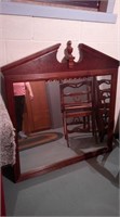 cherry finish mirror