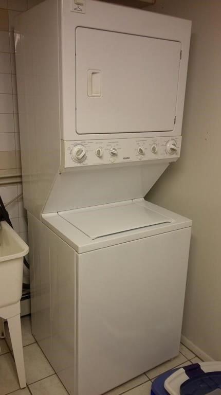 Kenmore washer & dryer stacked unit