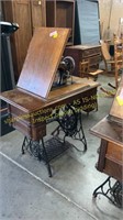 Antique Treadle Singer Sewing Machine w/Cabinet