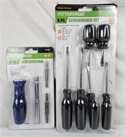 New Pittsburgh 4-in-1 & 6pc Screwdriver Sets