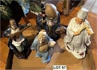 (4) Ceramic Oriental Figurines