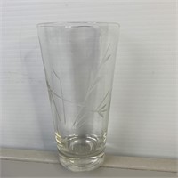 6- 6" Etched Glass Drink wear