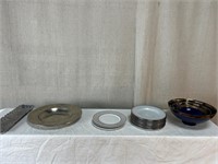 Cobalt Bowl Set, Plates, Serving Trays