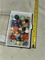 Vintage Marbles in Container