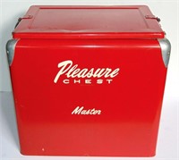 1950's RED PLEASURE CHEST MASTER COOLER