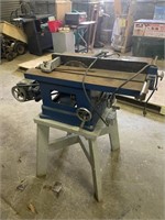craftsman table saw on wooden legs works
