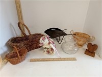 Baskets, Metal Planters, Wooden Heart, Ceramic
