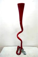 Beautiful Hand Blown Art Glass Vase 32"T