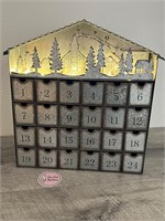 Beautiful light up metal advent calendar