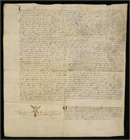 16th c. Dutch Manuscript Contract on Vellum