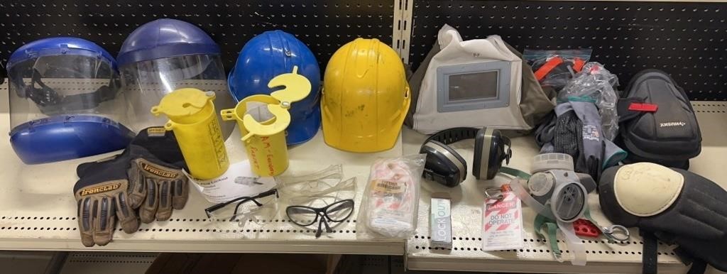 Helmets, 3-in-1 Plug Lockout, Safety Glasses,