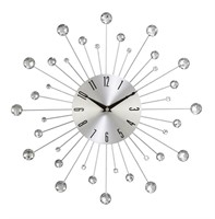 Deco 79 Glam Metal Abstract Wall Clock, 15" x 2"