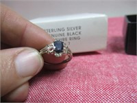 Avon ( 925 Sterling Sliver Black Saphire ring