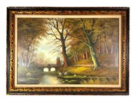 Forest Scene, Original Oil, G. H. Winter