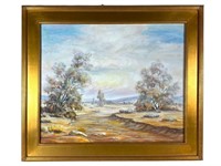 Impressionist Oil, California Desert, M. Gustafson