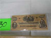 Confederate Money - $100 Bill - Unverified
