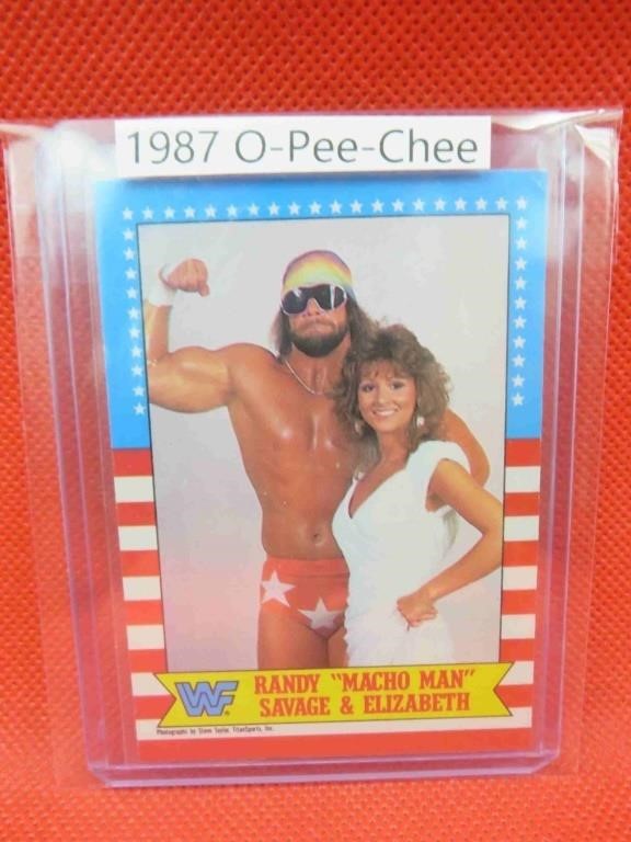 1987 OPC Macho Man & Elizabeth WWF Wrestling Card