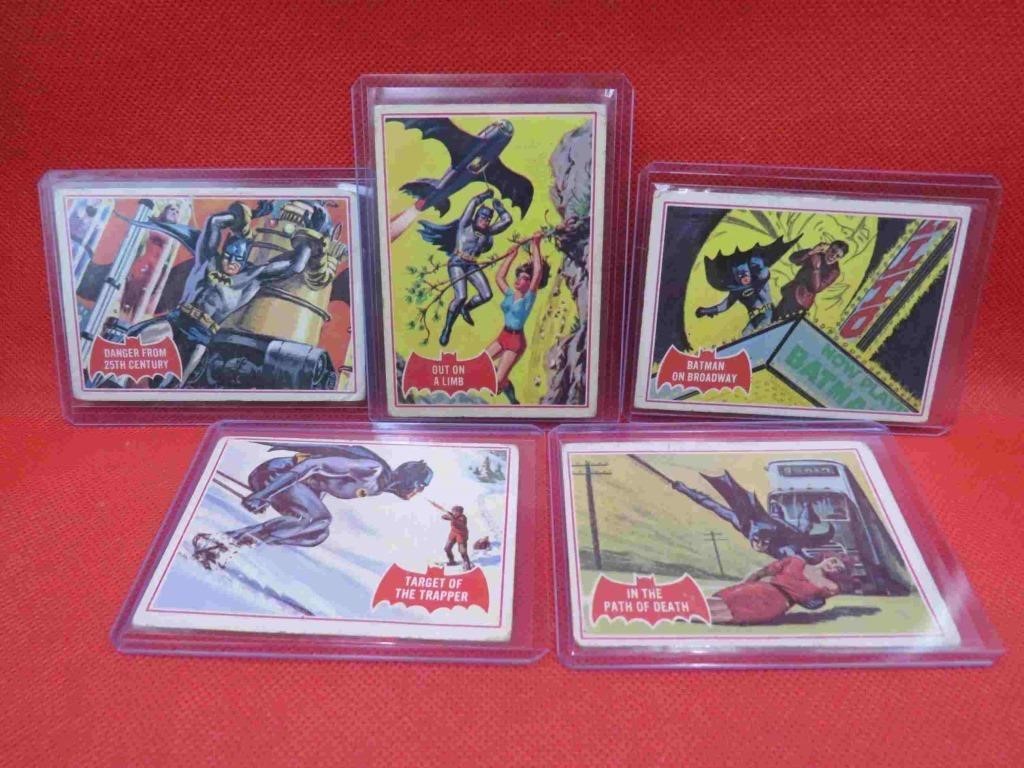 1966 OPC Lot 5 Batman Red Bat Trading Cards