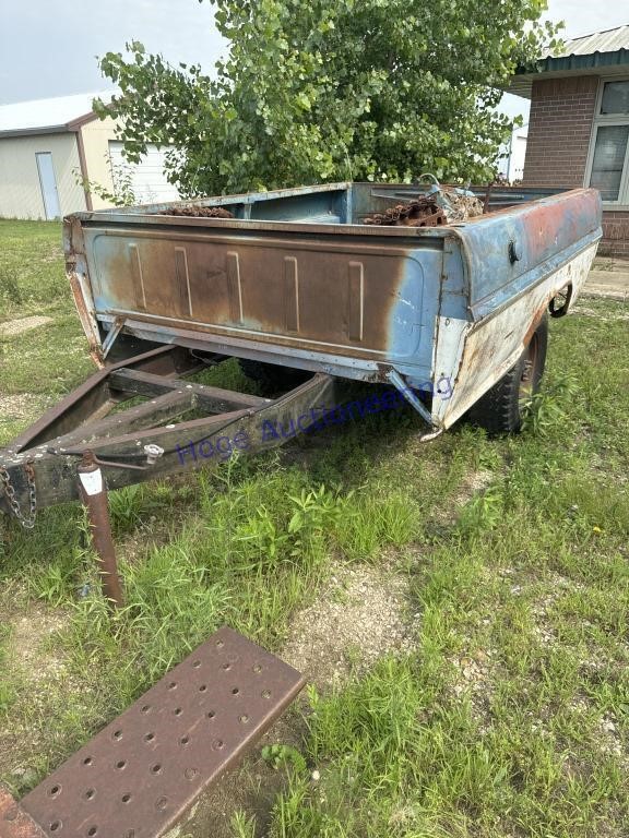 1970 FORD PICKUP BOX TRAILER, 2" BALL-LITTLE RUST