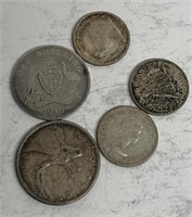 Lot Canadian Coins Silver, 1 Shilling