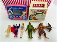 VINTAGE TOYS FROM DIFFERENT DECADES - W/ BASKET