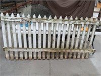 Part of a white fence wooden 
2x88.5x46