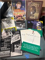 jazz posters & signed Kahn, John Coltrane book