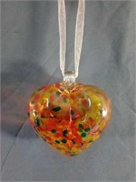 Art Glass Colorful Hand Blown 4" x 4.5" x 2" in