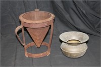 Vintage Strainer & Spittoon