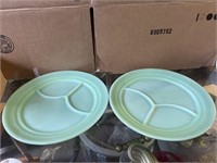 Fire King Jadeite  Restaurant Ware 3 Part Divided