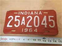 1964  INDIANA LICENSE PLATE