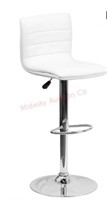 Modern Vinyl Adjustable Height Barstool