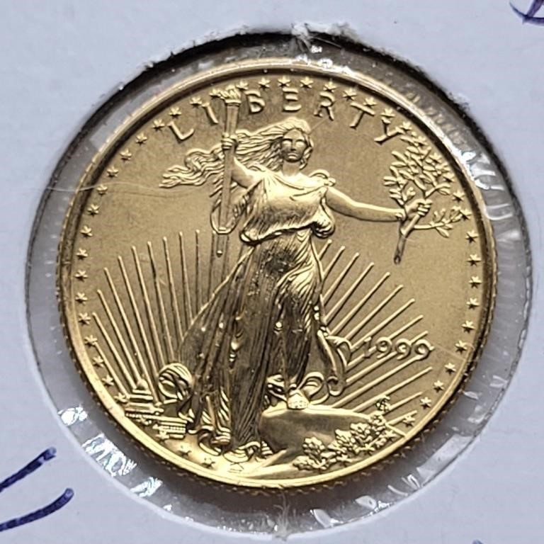 1999 AMERICAN EAGLE $10 GOLD COIN 1/4 OZ.