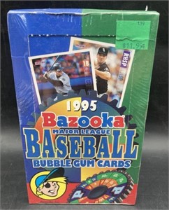 (D) Bazooka 1995 sealed wax box collector cards