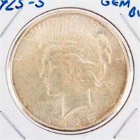 Coin 1925-S Peace Silver Dollar Gem BU