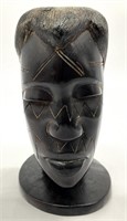 Tanzania, Africa Ebony Wood Carved Bust Statue