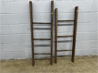 (2) Vtg. Wooden Ladders