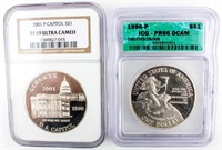 Coin 2 Certified Coins 2001 Capitol & Smithsonian