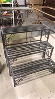 Metal three section plant stand, each section