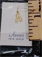 Avanti 14K Gold Letter A Charm