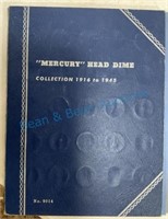 1916-1945 Mercury dime collection book 67 pieces