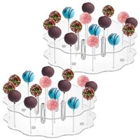 Hacaroa 2 Pack Cake Pop Display Stand, 16 Holes Ac