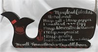 MD Crab Cake Wooden Recipe Sign