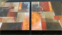 Contemporary wall art set of two pieces