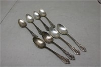 8 Wallace Sterling Tea Spoons, 152grams