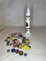 Vintage Pogs and shuttle case