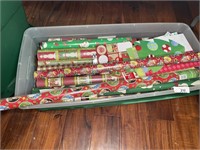Tub of christmas wrap